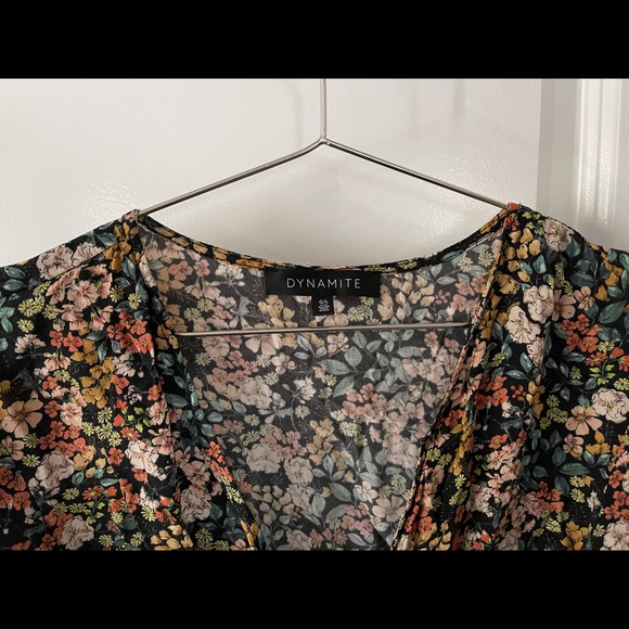 Summer Floral Mini Dress by Dynamite - Picture 2 of 3